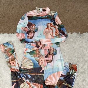 Artistic Print Jumpsuit